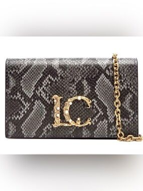 LA CARRIE Made in Italy Night Edition Python Print Clutch